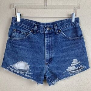 LEE High Rise Upcycled Cutoff Distressed Shorts S